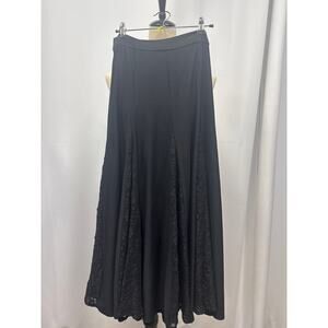 Long black skirt w/ lace detailing & back zipper. 
No tag 
Waist-13
Length-34